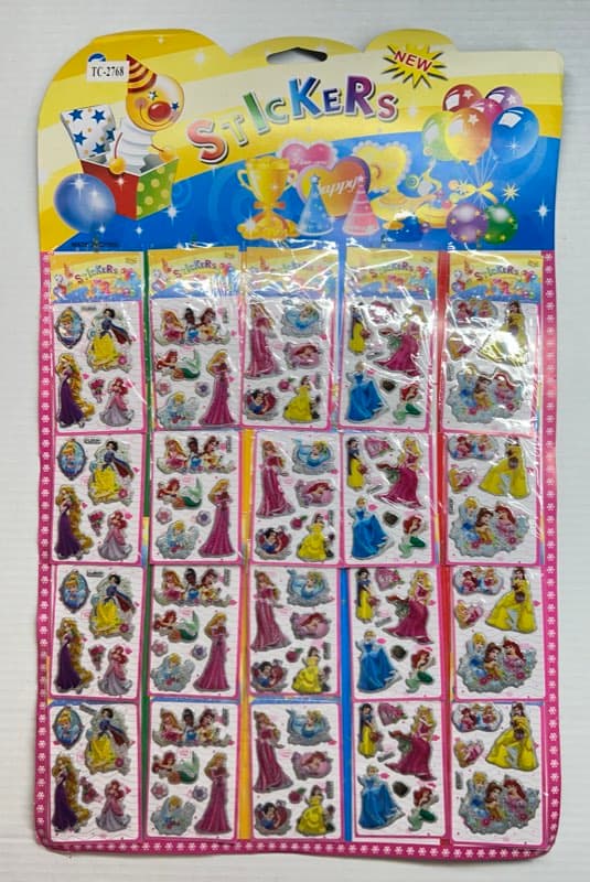 Cartón Sticker Princesas