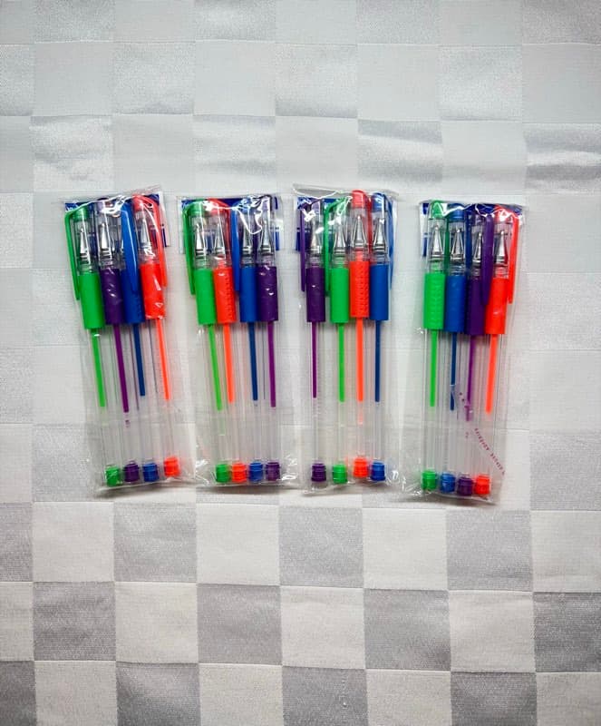Lapiceros de gel colores